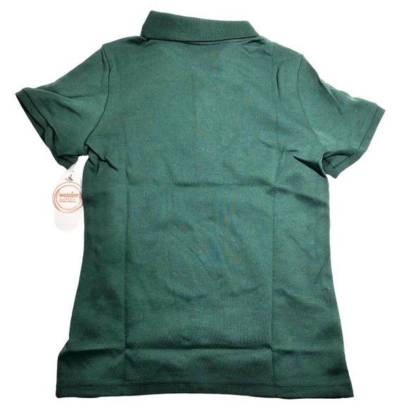 Wonder Nation Girls Uniform Short Sleeve Polo-style Green L Tagless Comfort - Picture 9 of 12